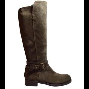 👢🏷️ NWT Alberto Fermani Taupe Larissa Suede Knee High Boots.